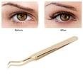 thumbnail image 1 of Eyelash Extension , Stainless Steel  Strong Hardness Professional Lash Tweezers, 1 of 8