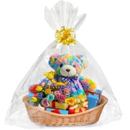 20 Pack Clear Cellophane Basket Bags 12x18 Inches - Thick Gift Wrapping Bags For Easter, Parties, Baskets & Favors