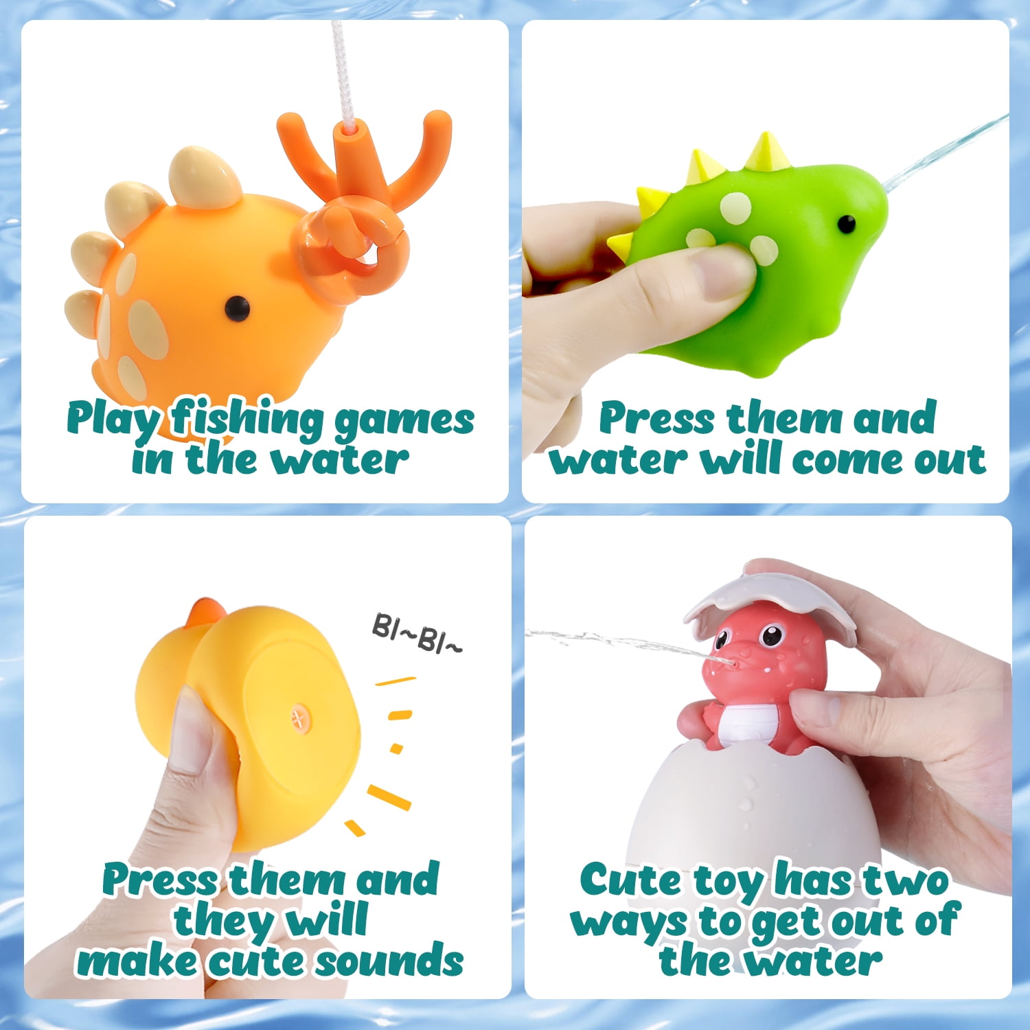 Baby Bath Toy Bathtub Toy with Shower and Floating Squirting Toys, Splicing  Slides, Fishing Game for Toddles and Babies 