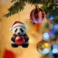 thumbnail image 4 of Christmas Decors Pink Christmas Ornament Cute Cartoon Panda Pendant Xmas Tree Hanging Decorations Party New Year Moose Supplies - H, 4 of 5