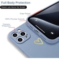 thumbnail image 4 of for iPhone 15 Pro Max Case Cute Heart Pattern Silky Soft Protective Cover Ultra Slim Silicone Phone Cases for Women Girls, Blue Grey, 4 of 14