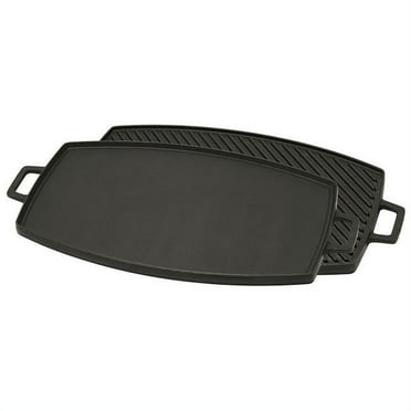 Bayou Classic 7447 18 in. Cast Iron Reversible Griddle, Black