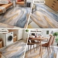 thumbnail image 6 of Yellow Grey Ombre Large Area Rugs for Bedroom Living Room, Soft Non Slip Carpet Bedside Rug, Modern Marble Ink Painting Abstract Rectangle Floor Cover Kitchen Accent Rug 2.7'x5' for Office, 6 of 9