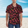 thumbnail image 4 of Daiia Beautiful Maple Leaf Lantern Hawaiian Shirt for Men Gentle Cotton Regular Short Sleeve Casual-3X-Large, 4 of 9