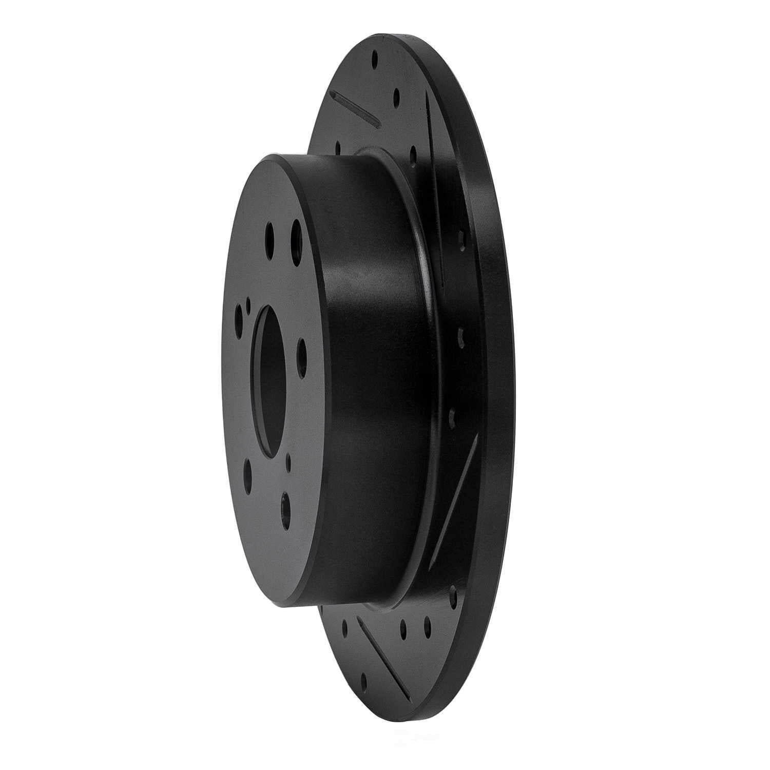 Dynamic Friction Company 633-76134R DFC Brake Rotor - Drilled And Slotted - Black
