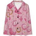 thumbnail image 4 of Top-kevin Cowboy Boots Cacti Women's Long-Sleeve Shirt And Full-Length Bottom Pajama Set, 4 of 12
