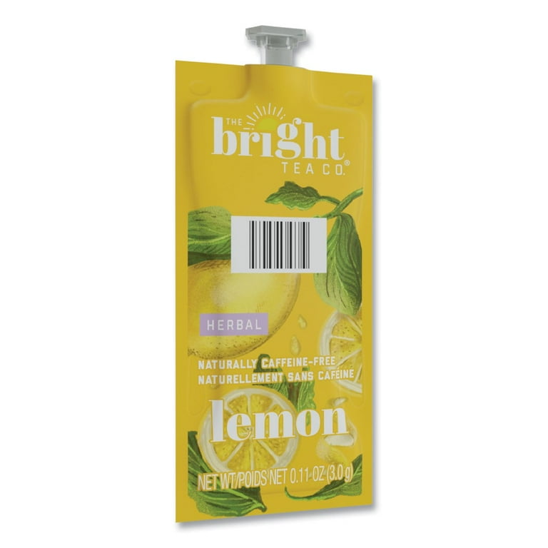 The Bright Tea Co. Lemon Herbal Tea Freshpack, Lemon, 0.11 oz Pouch, 100/Carton The Bright Tea Co. Lemon Herbal Tea Freshpack, Lemon, 0.11 oz Pouch, 100/Carton