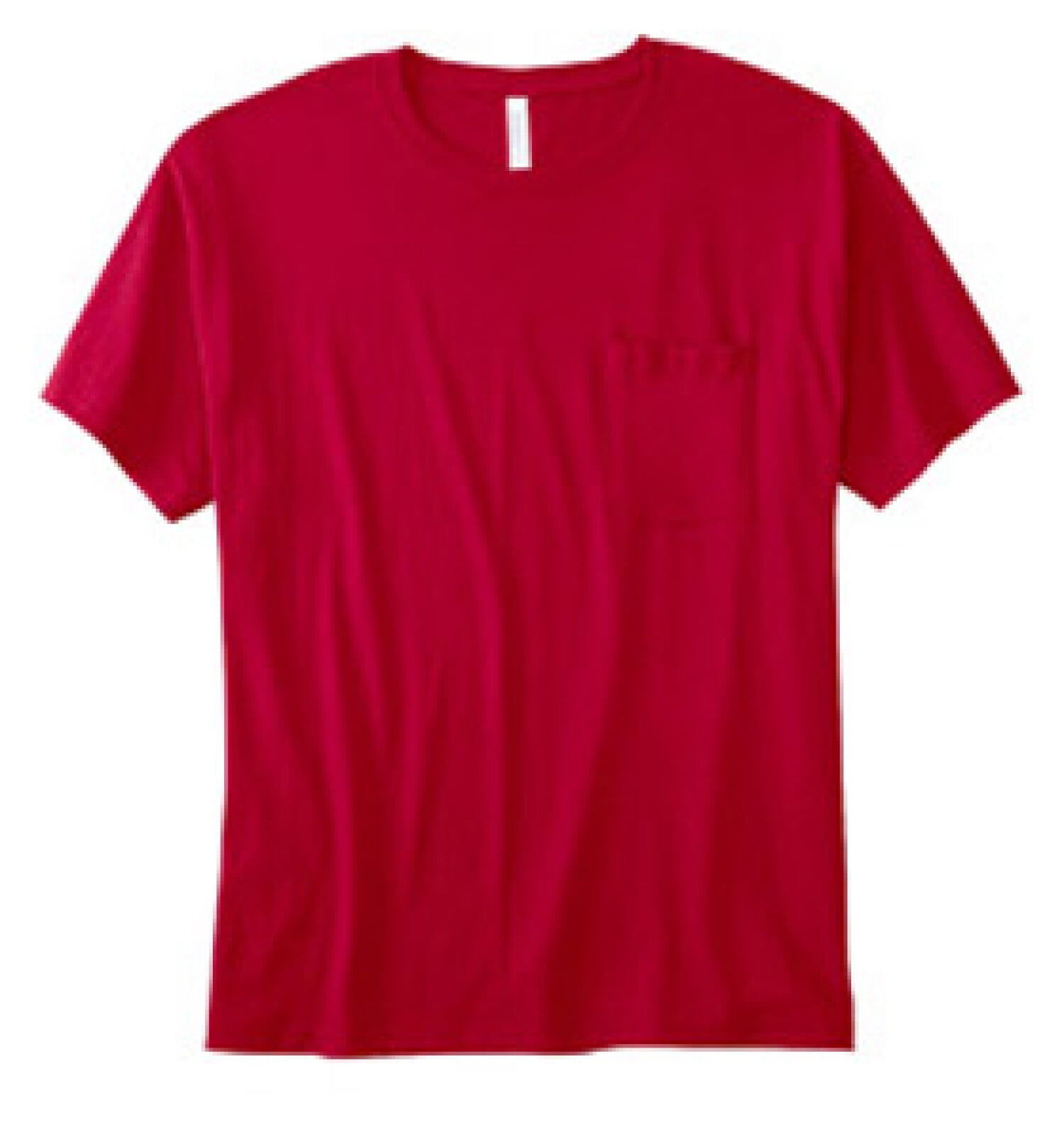 5177 Tagless Ecosmart Mens Pocket T-Shirt Size Medium, Deep Red ...