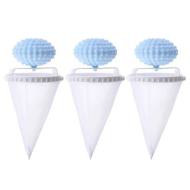 Yhmxh 2024 New Floating Hair Filtering Mesh Removal 3pcs Reusable Washing Machine Hair Filter Cleaning Mesh Bag Lint Catcher For Pet Dog Hair Remover For Laundr