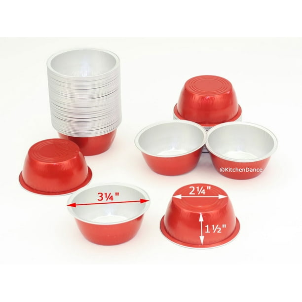 Disposable Aluminum Colored 4 ounce RamekinsCreme Brulee CupsFoil