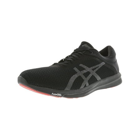 Asics Men's Fuzex Rush Cm Black / Dark Grey Flash Coral Ankle-High Running Shoe - (Best Hot Shoe Flash)