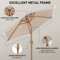 thumbnail image 4 of Autlaycil 7.5 ft Patio Umbrella with Fringe for Beach, Pool, and Yard - Beige, 4 of 8