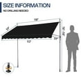 thumbnail image 2 of IVV Manual Retractable Awning 118.1"D x 59.1"W, Outdoor Patio Awning 78-118in Height Adjustable, UV 50+ Protection, No Drilling Awings for Backyard (Black), 2 of 7