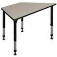 thumbnail image 2 of 48" x 24" Trapezoid Height Adjustable Classroom Table- Maple, 2 of 7