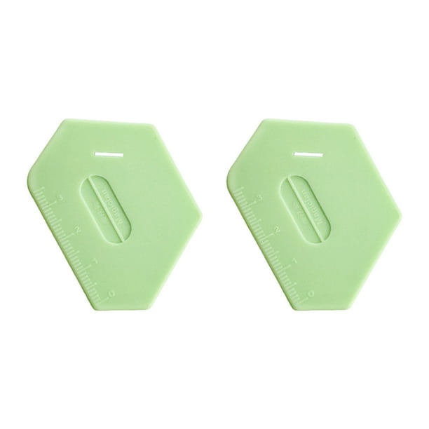 Scienceny 2 unids/set regla y guía de costura previenen el desplazamiento de costura reglas y guías de costura efectivas Artesanía verde 4*6.7*1cm