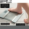 thumbnail image 3 of InstaTrack 11.8" x 11.8" Digital Glass Body Weight Scale with Body Fat/BMI Monitoring, Clear, 3 of 7
