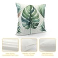 thumbnail image 4 of COMIO Blue Green Tropical Pillow Covers Summer Palm Monstera Leaf Outdoor Decorative Throw Pillows Farmhouse Botanical Pillowcases Cushion Case Decor for Home Sofa Couch Bed White, 4 of 5