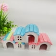 thumbnail image 4 of Meidiya Hamster Hideout Wooden Gerbil House,Rainbow Bridge Mouse Sports Toy Hamster Cage Accessories for Small Animal Habitat Hamster Guinea-pig Hedgehog Squirrel, 4 of 7