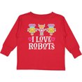 thumbnail image 3 of Inktastic Robotics I Love Robots Gift Girls Long Sleeve Toddler T-Shirt, 3 of 5