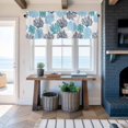 thumbnail image 5 of Window Valance for Kitchen,Classic Sea Blue Coral Rod Pocket Curtain Valances Short Curtains Drapes Panel,Abstract Marine Life Scenery Window Treatment Topper for Living Room Bathroom Bedroom Home, 5 of 9