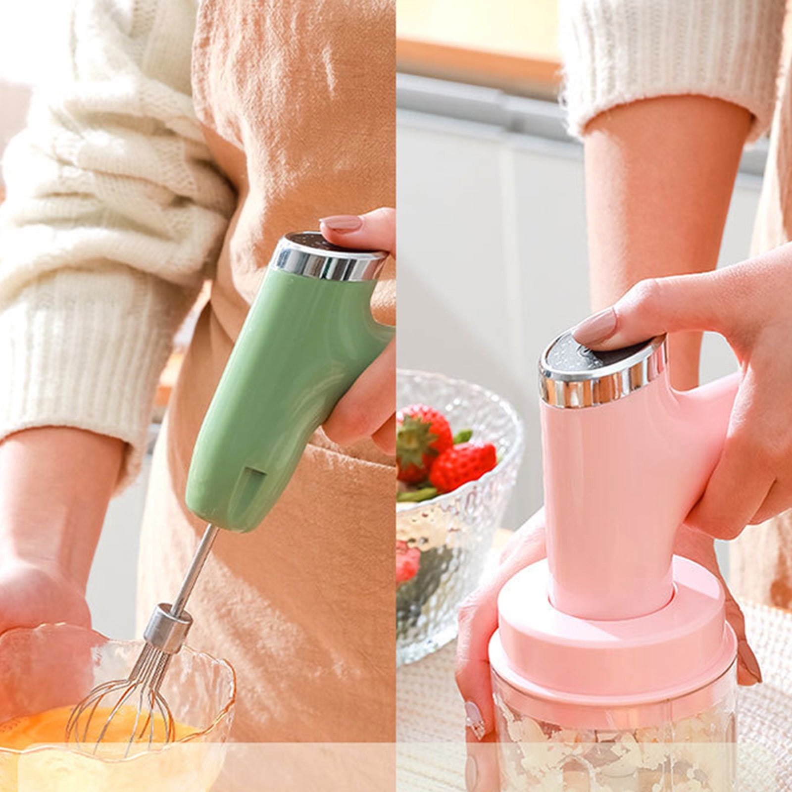 Electric Hand Mixer with Dough Hooks and Traditional Beater Handheld Mixer for Baking,and Blending, Lightweight and Powerful Kitchen Mixer for Cake, Cookie, and Egg Beating, for Home Bakers