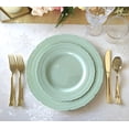 thumbnail image 6 of " OCCASIONS " 40 Plates Pack, Extra Heavyweight Disposable Vintage Wedding Party Plastic Plates (11'' Dinner Plate, Chateau in Mint), 6 of 7