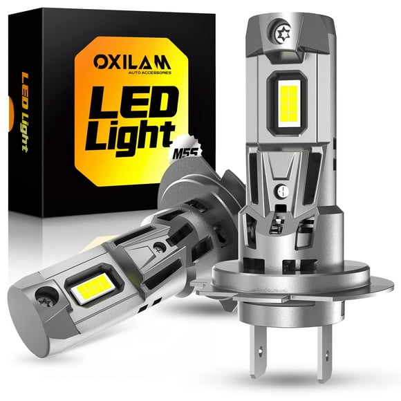 Bombilla LED OXILAM H7, 22000 LM, 6500 K, luz blanca fría (paquete de 2)