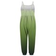 thumbnail image 4 of Lilgiuy Toddler Girl Summer Jumpsuit Casual Gradient Sleeveless Halter Romper Harem Pant Kids Cute Strap Playsuit Outfit Clothes Outwear(Green,5-6 Years), 4 of 5