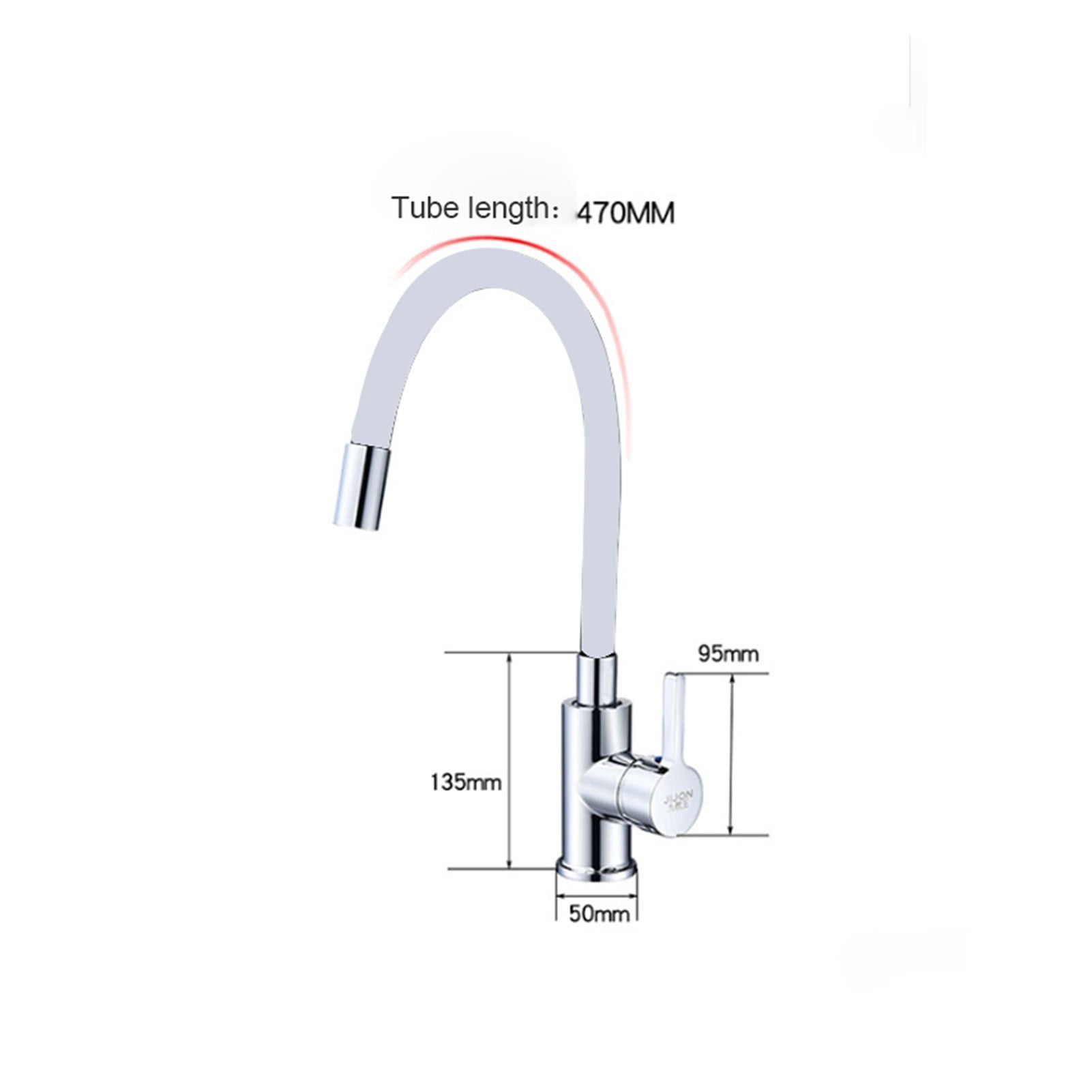 Silica Gel Nose Kitchen Sink Faucet Multiple Colors Available Hot Cold Water Mixer Tap Any Direction Rotating Deck Mount ,Effortless Installation