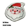 thumbnail image 3 of KOYPTL Christmas Wool Spinning Decoration Doormat-32"x20",Santa Claus Shaped Shower Welcome Mat,Nonslip Absorbent Washable Bathroom Rug for Front Door Bedroom Floor Tub Kitchen Fireplace Hearth, 3 of 6