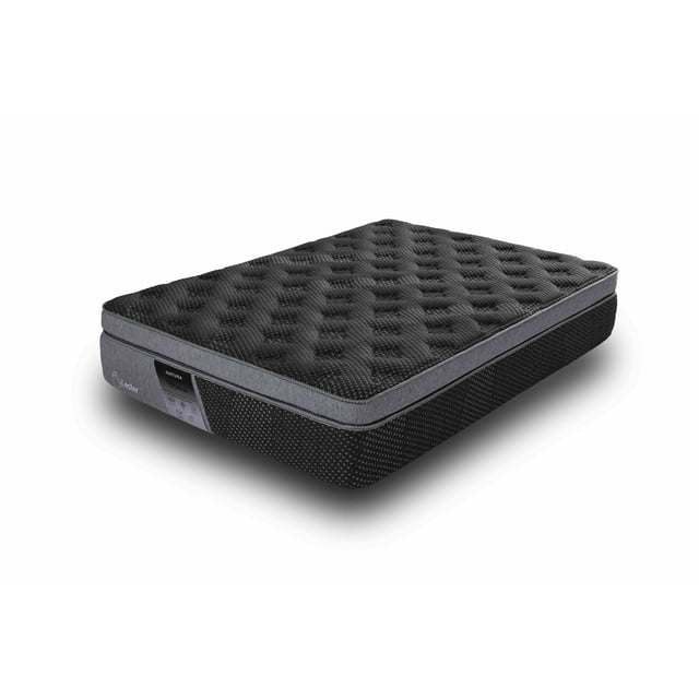 Lester Natura Colchón Queen Size - Colección Pure Air con Tela Acolchada, Placa Ecolátex Natural Antibacteriana - Híbrido con Resortes y Espuma - Firme
