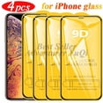 thumbnail image 1 of Para iPhone 14 13 Pro Max Protector de pantalla de vidrio 4 piezas 12 11 9D Pegamento completo Templado X XR XS 7 8 se2020 Plus Protector Envío gratis Tan Jianjun unisex, 1 of 1