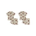 thumbnail image 2 of BemeyourBBs Toddler Baby Boy Summer Cotton Linen Clothes Cute Infant Boy Baseball Outfit Print Button Down Turn Down Neck Short Sleeve Shirt and Shorts 2 Pcs Set, 2 of 9