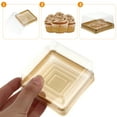 Gong 50pcs Plastic Square Moon Cake Boxes EggYolk Puff Container