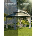 thumbnail image 4 of 11x11ft Pop Up Gazebo Tent with Mosquito Netting, Outdoor Canopy Shelter Easy Setup, Water & UV Resistant - Green, 4 of 8