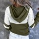 thumbnail image 3 of Sudaderas de manga de bolsillo Gibobby Casual Hoodies V Down Pullover cuello largo Verde XXL, 3 of 5