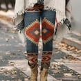 thumbnail image 2 of Women Fleece Lined Leggings Casual Elastic High Waist Fashion Graphic Print Winter Thick Warm Sport Gym Pants(Dark Blue,XL), 2 of 5