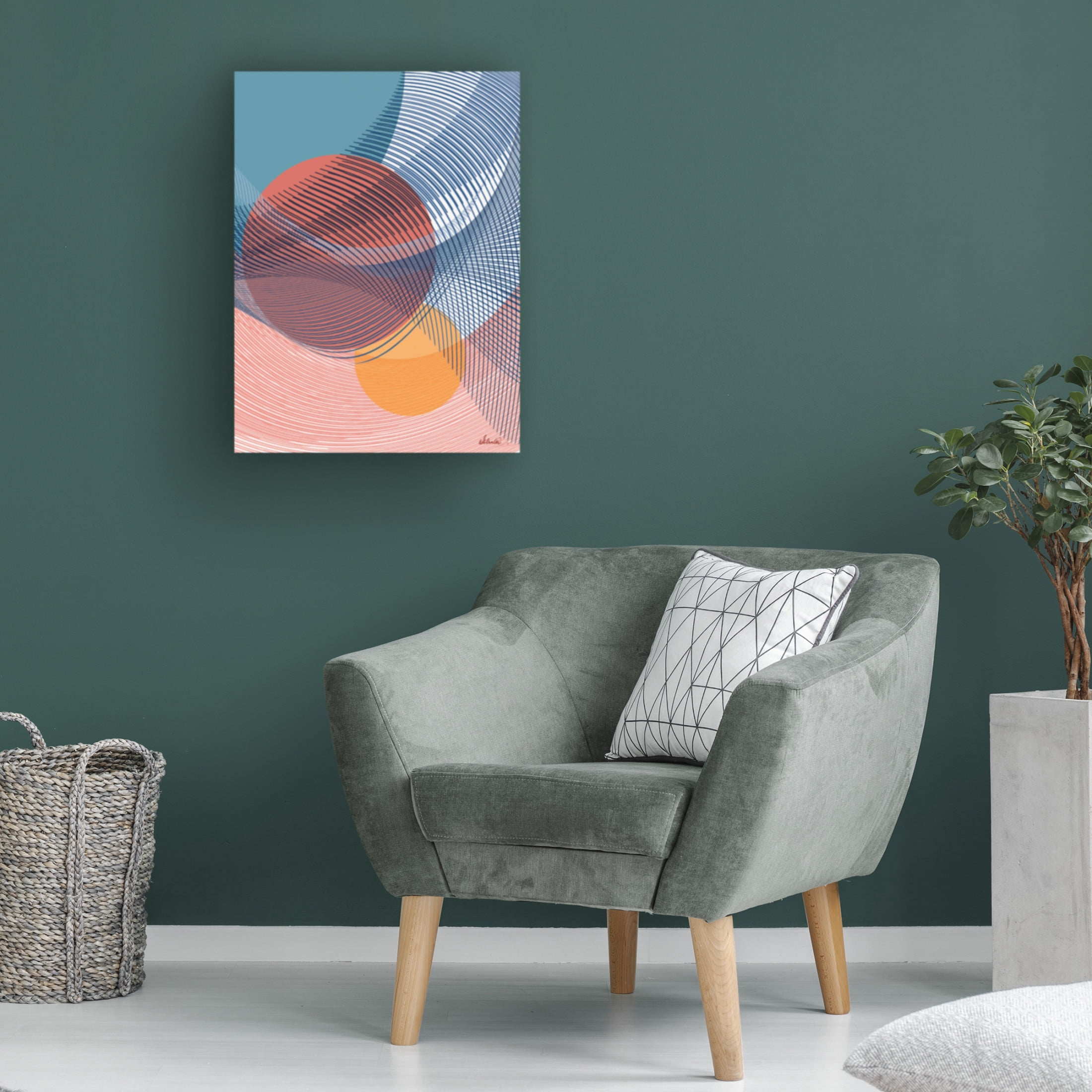 Canvas Wall Art - Ishita Banerjee 'Ephemeral Sunrise' Wall Art for Living Room, Bedroom, or Office Décor by Trademark Fine Art - 35 x 47 Inches