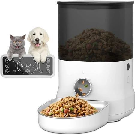 UPC: 0843775119016 | Dogness Cube Programmable Pet Feeder 4 Liters for Dogs and Cats – White