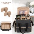 thumbnail image 2 of Bolsa de maquillaje LUXJA Large Travel con 3 fundas extraíbles de nailon negro, 2 of 8