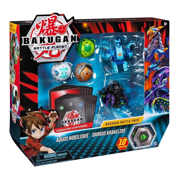 Set Spin Master Bakugan Aquos Nobilious y Darkus Krakelios