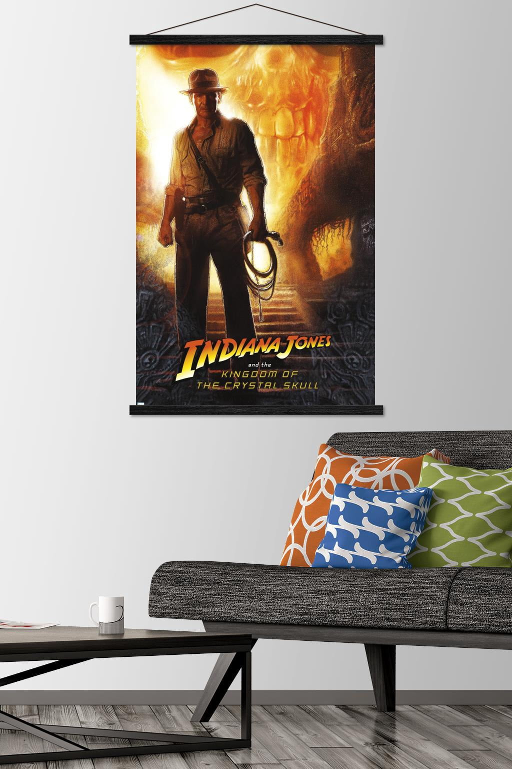 Indiana Jones And The Kingdom Of The Crystal Skull - One Sheet Wall Poster with Magnetic Frame, 22.375" x 34"