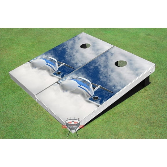 Plane In Cloud Theme Cornhole Boards