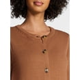thumbnail image 6 of Time and Tru Women's Button Front Cardigan Sweater, Midweight, Sizes XS-XXXL, 6 of 6