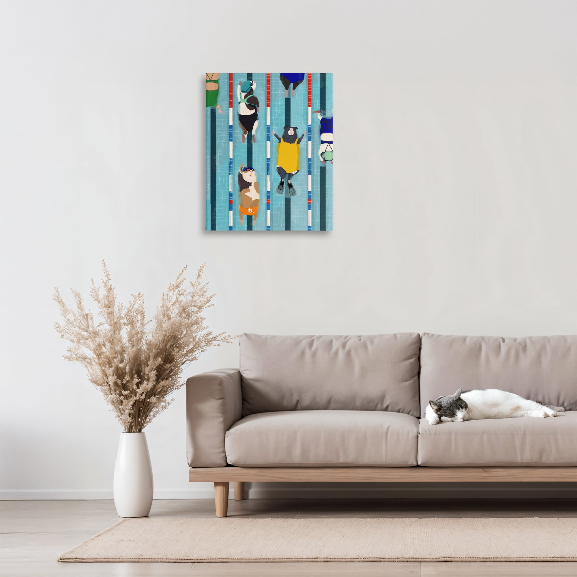 Stupell Industries Guinea Pigs at Lido Canvas Wall Art, design by Hanna Melin