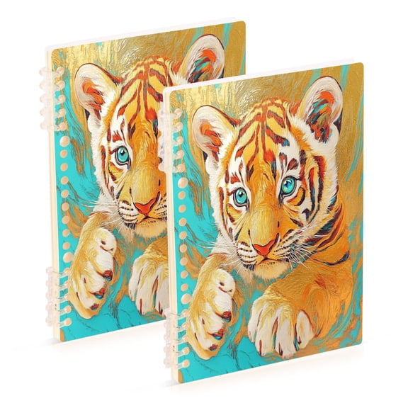 A5 Notebook, Single Back Sheet Printed on One Side, 60 Sheets The Yellow Tiger