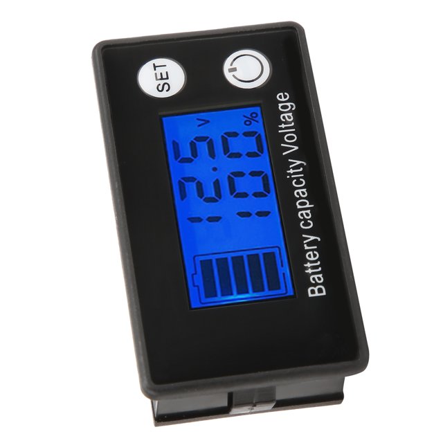Instrumento de prueba, medidor de batería LCD Probador de batería de 2 cables Probador de capacidad de batería Diseño fácil de usar
