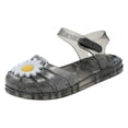 thumbnail image 5 of Toddler Girls Jelly Sandals Princess Dress Flat Shoes Summer Casual Glitter Beach Shoes Waterproof Fisherman Gladiator Shoes Black 8 Toddler, 5 of 5