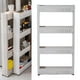 thumbnail image 3 of Carrito de almacenamiento perfecl con ruedas y poleas Gris 4 capas, 3 of 7