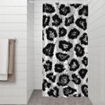 thumbnail image 2 of Black Leopard Pattern Shower Curtain 36"x72" ,Bathroom Decorative Shower Curtains Set with 12 Hooks,Modern Waterproof Washable Shower Curtain, 2 of 6
